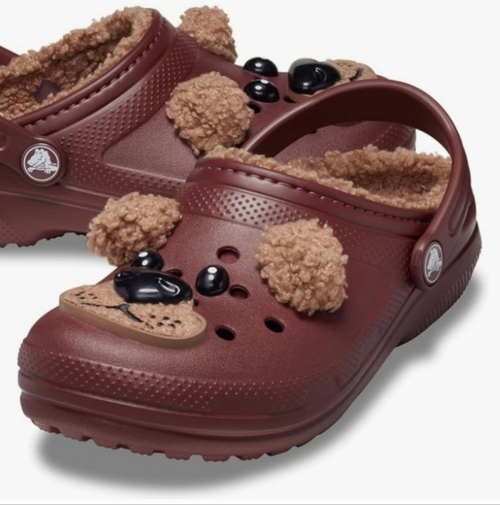 Crocs Teddy Bear Fur Lined Shoes Size 13